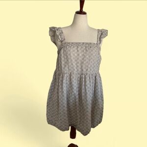 Madewell Linen Blend Ruffle Strap Babydoll Dress 🌾